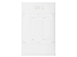 Perchero blanco con banco zapatero, 6 ganchos y espacio de almacenamiento - Mueble de entrada compacto