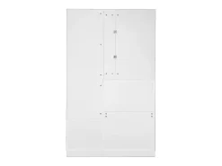 Perchero blanco con espejo, zapatero y banco - Mueble de recibidor 110x33x185,5 cm