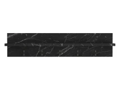 Perchero con 10 ganchos 80 x 13 x 18 cm efecto mármol negro 03_0008170