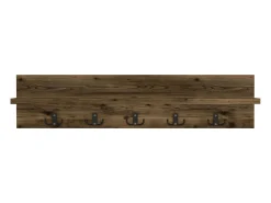 Perchero con 10 ganchos 80 x 13 x 18 cm efecto roble desgastado 03_0008169