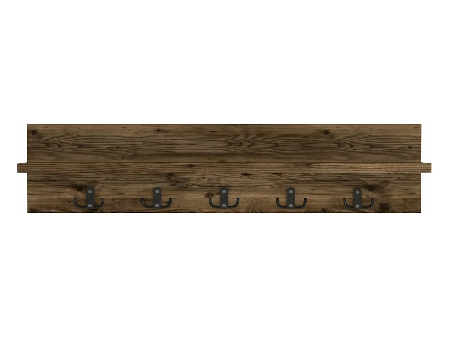 Perchero con 10 ganchos 80 x 13 x 18 cm efecto roble desgastado 03_0008169