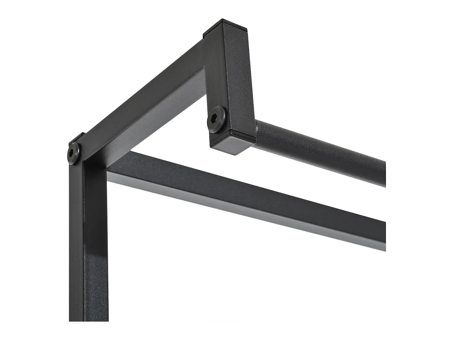 Perchero con banco, zapatero, metal, negro (72,5x35x180 cm)
