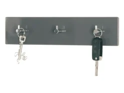Perchero de 3 ganchos de pared de diseño gris Elio