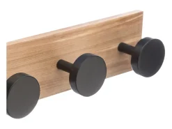Perchero de madera con 4 ganchos 8 x 6,5 x 40 cm