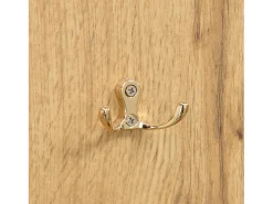 Perchero de madera con espejo - Armario 1 cajón y 2 puertas - con cojines y ganchos
