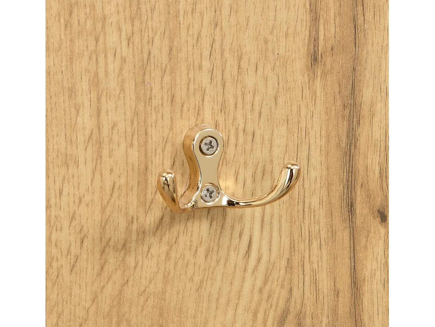 Perchero de madera con espejo - Armario 1 cajón y 2 puertas - con cojines y ganchos