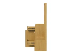 Perchero de madera con espejo - Armario de 2 cajones y 1 puerta - Espacio abierto y ganchos