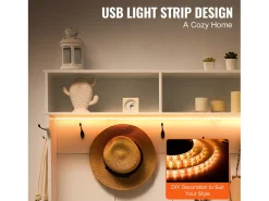 Perchero de Madera SucceBuy con Banco y 7 Ganchos para Entrada y Pasillo - Mueble Funcional para Vestidor y Espacios de Entrada