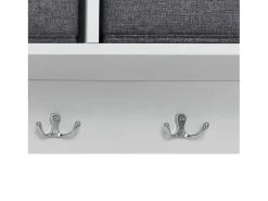 Perchero de pared 30 x 100 x 20 cm blanco gris plata 03_0008181
