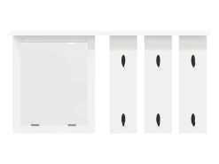 Perchero de pared Blanco 85 x 10 x 45 cm Madera de ingeniería