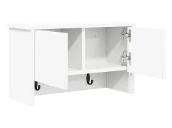 Perchero de pared Blanco 50 x 20 x 30 cm Madera de ingeniería