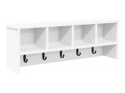 Perchero de pared Blanco 75 x 16 x 26 cm Madera de ingeniería