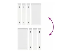 Perchero de pared Blanco 84 x 10 x 80 cm Madera de ingeniería