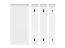 Perchero de pared Blanco 84 x 10 x 80 cm Madera de ingeniería
