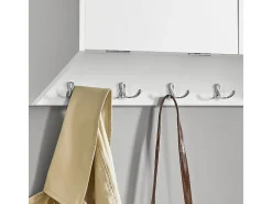 Perchero de pared con 2 Puertas y 5 Ganchos Estante de Pared para Pasillo Entrada 78 x 20 x 30 cm FHK24-W SoBuy ES
