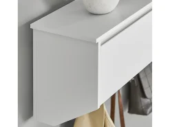 Perchero de pared con 2 Puertas y 5 Ganchos Estante de Pared para Pasillo Entrada 78 x 20 x 30 cm FHK24-W SoBuy ES