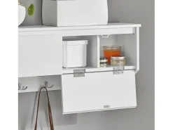 Perchero de pared con 2 Puertas y 5 Ganchos Estante de Pared para Pasillo Entrada 78 x 20 x 30 cm FHK24-W SoBuy ES