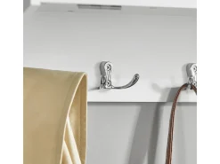 Perchero de pared con 2 Puertas y 5 Ganchos Estante de Pared para Pasillo Entrada 78 x 20 x 30 cm FHK24-W SoBuy ES