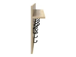 Perchero de pared con estante roble Sonoma 80 x 40 x 12 cm