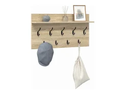 Perchero de pared con estante roble Sonoma 80 x 40 x 12 cm