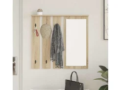 Perchero de pared con estante roble Sonoma 84 x 10 x 80 cm