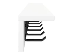 Perchero de pared con estante Blanco 100 x 10,5 x 10,5 cm
