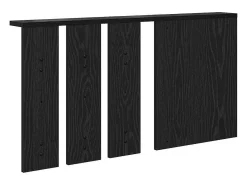 Perchero de pared con estante Roble negro 85 x 10 x 45 cm