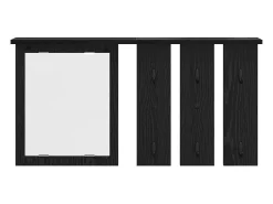 Perchero de pared con estante Roble negro 85 x 10 x 45 cm