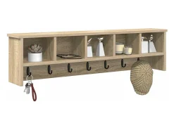 Perchero de pared con estante roble Sonoma 100 x 16 x 26 cm