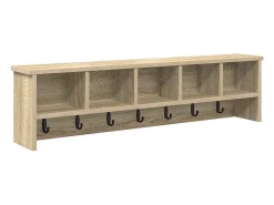 Perchero de pared con estante roble Sonoma 100 x 16 x 26 cm