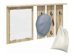 Perchero de pared con estante roble Sonoma 85 x 10 x 45 cm