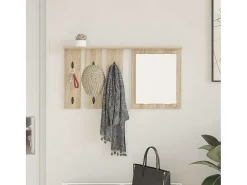 Perchero de pared con estante roble Sonoma 85 x 10 x 45 cm
