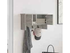 Perchero de pared con estante Sonoma, gris, 50 x 20 x 30 cm
