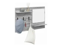 Perchero de pared con estante Sonoma, gris, 90 x 10 x 50 cm