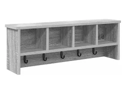 Perchero de pared con estante Sonoma, gris, 75 x 16 x 26 cm