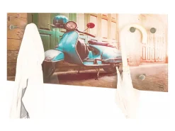 Perchero de pared de diseño en vidrio templado Stig scooter
