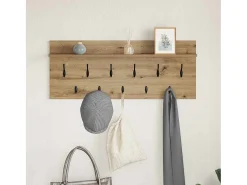 Perchero de pared de roble hecho a mano en madera de ingeniería