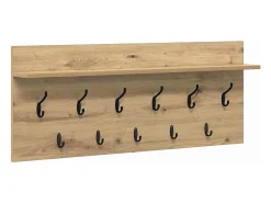 Perchero de pared de roble hecho a mano en madera de ingeniería