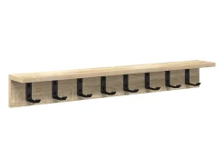 Perchero de pared de roble Sonoma 80 x 10,5 x 10,5 cm