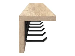 Perchero de pared de roble Sonoma 100 x 10,5 x 10,5 cm
