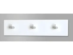 Perchero de pared Elio diseño blanco 3 ganchos