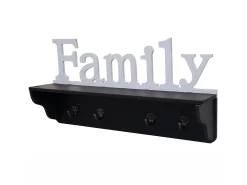 Perchero de pared Familia MCW-D41, negro/blanco