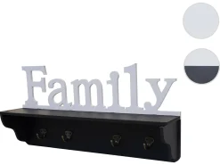 Perchero de pared Familia MCW-D41, negro/blanco