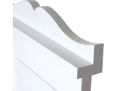 Perchero de pared H33 (juego de 2), lacado en blanco