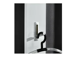 Perchero de pared lacado de diseño blanco negro Alti - Blanco