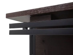 Perchero de pared MCW-A27 Estructura 3D, marrón oscuro