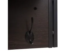 Perchero de pared MCW-A27 Estructura 3D, marrón oscuro