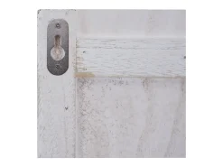 Perchero de pared MCW-C89 con tablón de anuncios, blanco, desgastado