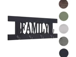 Perchero de pared MCW-C60 Family Shabby look, gris oscuro