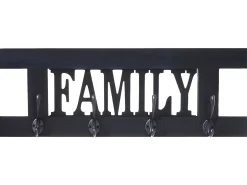 Perchero de pared MCW-C60 Family Shabby look, gris oscuro